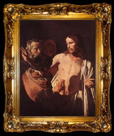 framed  HONTHORST, Gerrit van The Incredulity of St Thomas sdg, ta009-2